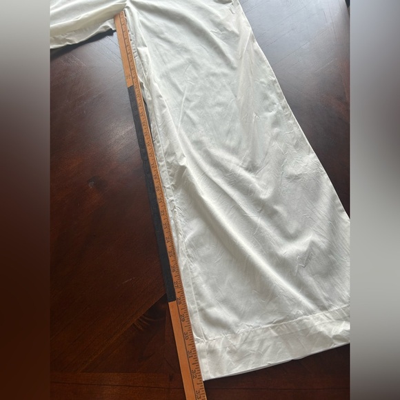 THE DROP Elegant Cream  Wide-Leg Women's Pants - Picture 3 of 7